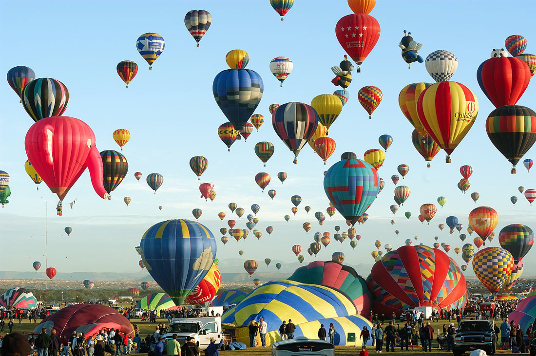 Международный фестиваль воздушных шаров в Альбукерке.