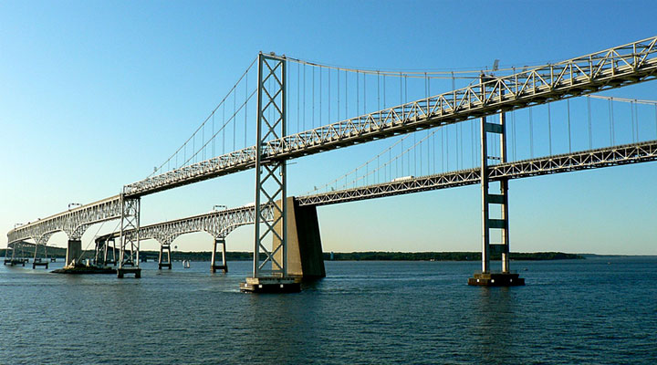 Мост через Чесапикский залив: один из самых страшных мостов в мире