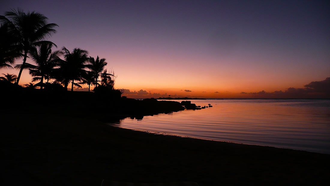Закат на острове Маврикий