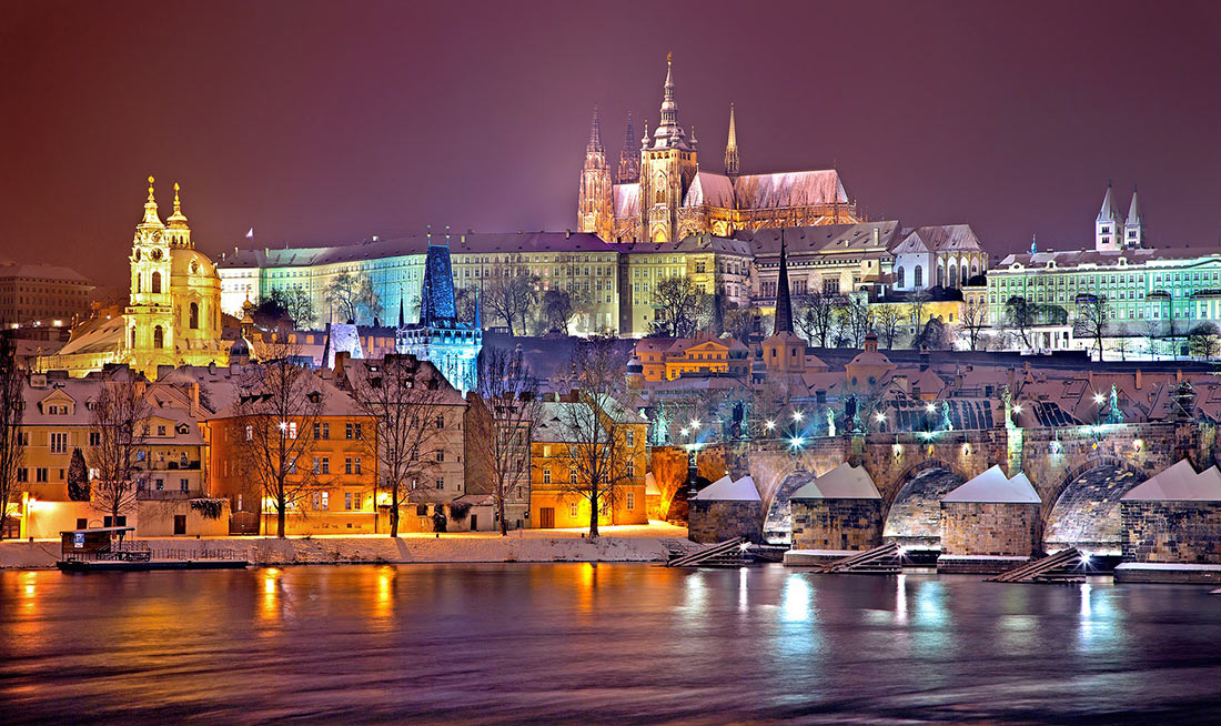 Прага зимой