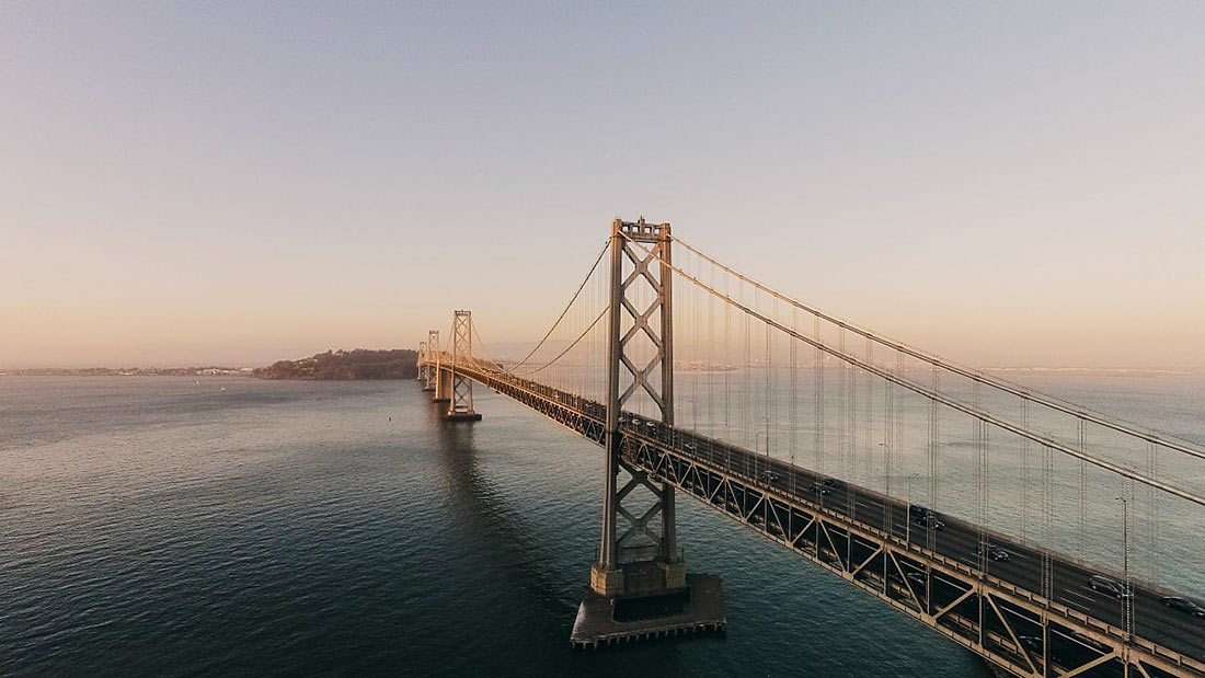 Висячий мост из Сан-Франциско в Окленд