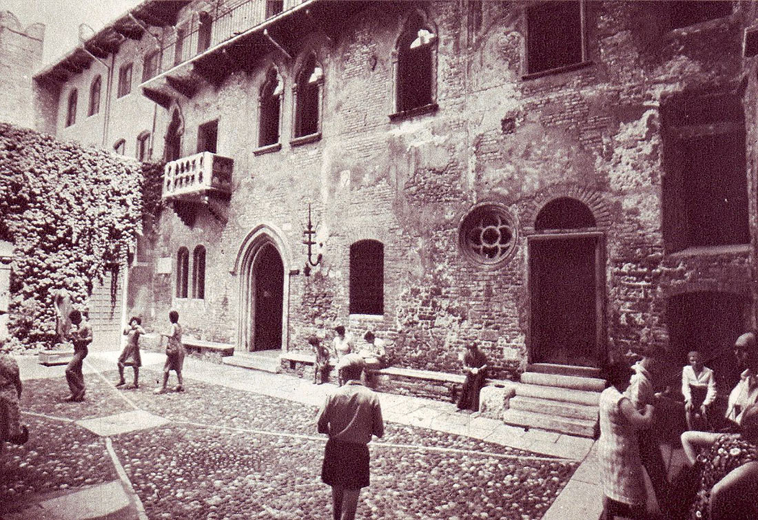 Дом Джульетты в Вероне в 40-х годах 20 века